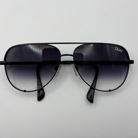 Quay x Desi High Key Mini Black Frame Fade Lens Aviator Shape Women’s Unisex - Picture 12 of 12